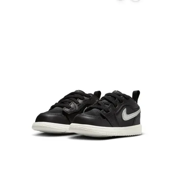 Jordan 1 Low ALT SE (TD) Black, Metallic Silver-Sail/Size-4 C / FZ3922 001 - Picture 10 of 13